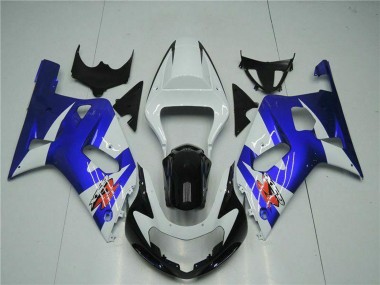 Best 2001-2003 Suzuki GSXR 600/750 Motorcycle Fairings - White Blue Black Canada