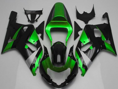 Best 2001-2003 Suzuki GSXR 600 / GSXR 750 Motorcycle Fairing - Green Silver Glossy Black Canada