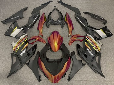 Best 2018-2024 Kawasaki Ninja 400 Motorcycle Fairings - Orange Glossy Black Matte Black OEM Style Canada