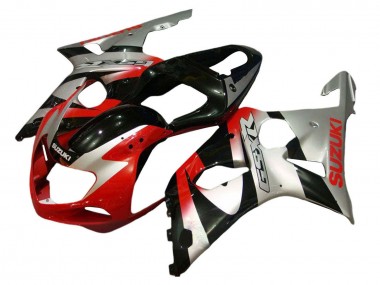 Best 2001-2003 Suzuki GSXR 600 / GSXR 750 Motorcycle Fairing Kits - Silver Red Glossy Black Canada