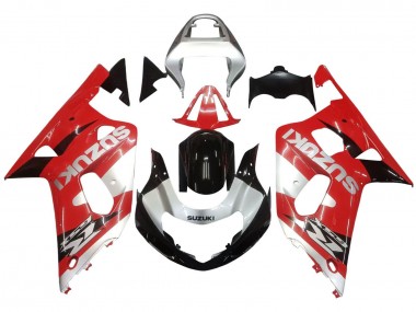 Best 2001-2003 Suzuki GSXR 600 / GSXR 750 Motorcycle Fairing - Red White Glossy Black Canada