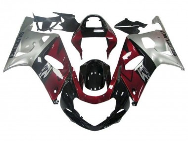 Best 2001-2003 Suzuki GSXR 600 / GSXR 750 Motorcycle Fairing - Silver Red Glossy Black Canada