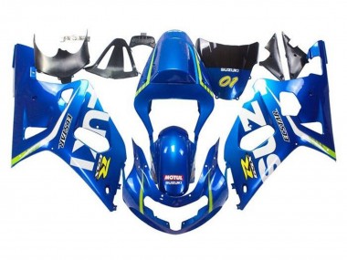 Best 2001-2003 Suzuki GSXR 600 / GSXR 750 Motorcycle Fairings - Blue Yellow Green White Canada