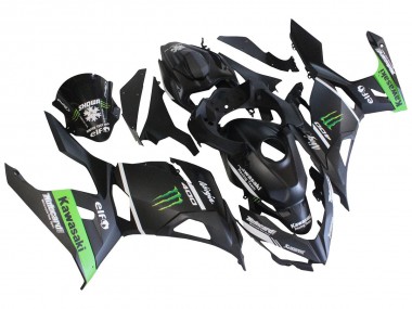 Best 2018-2024 Kawasaki EX400 Motorcycle Fairings - Matte Black Green Monster Showr Snow Canada