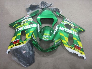 Best 2001-2003 Suzuki GSXR 600 Motorcycle Fairings - Green Yellow Telefumica MoviStar Canada