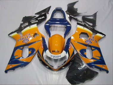Best 2001-2003 Suzuki GSXR 600 Motorcycle Fairings - Orange Blue Black Corona Extra Canada
