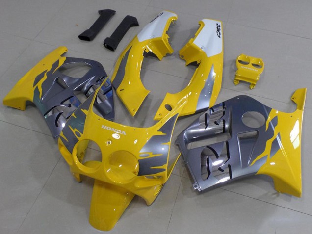 Best 1988-1989 Grey Yellow Honda CBR250RR MC19 Motorbike Fairing Kits Canada