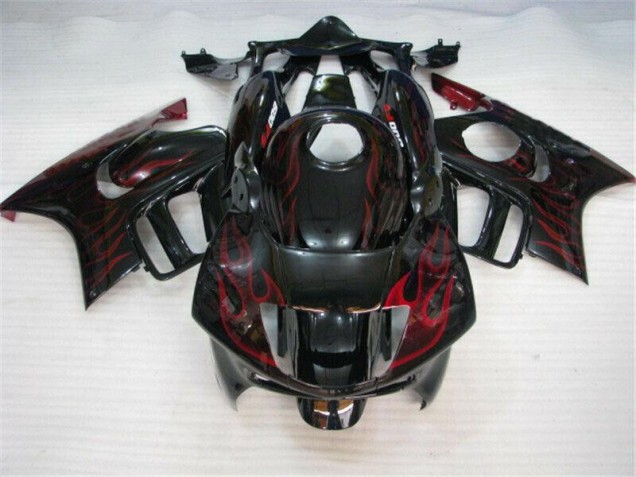 Best 1995-1998 Black Red Flame Honda CBR600 F3 Bike Fairings Canada