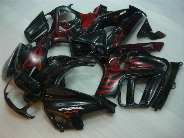 Best 1995-1998 Black Red Flame Honda CBR600 F3 Motorcyle Fairings Canada Best 1995-1998 Black Red Flame Honda CBR600 F3 Motorcyle Fairings Canada
