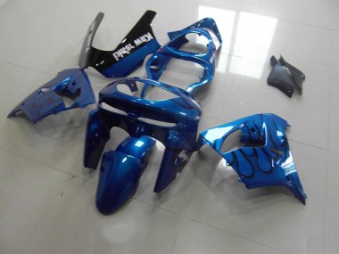 Best 1998-1999 Kawasaki Ninja ZX9R Motorcycle Fairings MF2152 - Blue Black Flame Canada