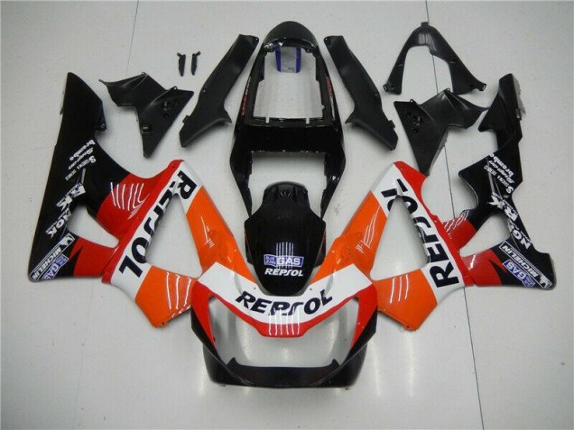 Best 2000-2001 Orange Red Black Repsol Honda CBR900RR 929RR Motorbike Fairing Kits Canada