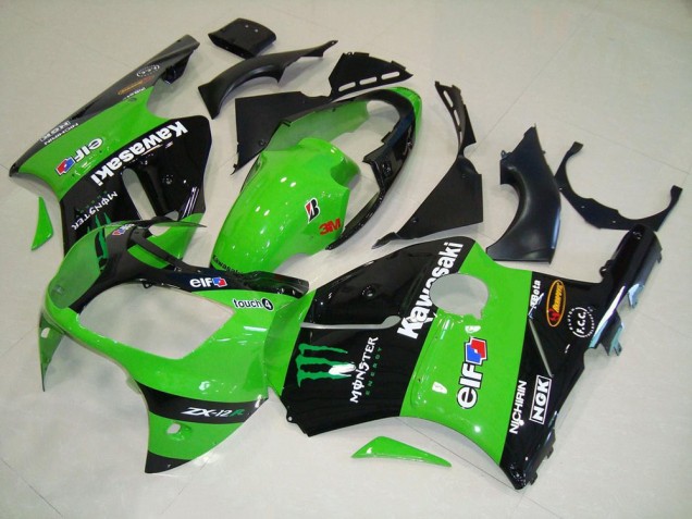 Best 2000-2001 Green Monster Kawasaki ZX12R Motorcycle Fairing Kit Canada