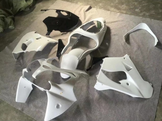 Best 2000-2001 Pure White Glossy Black Kawasaki ZX9R Motorcycle Fairings Kits Canada