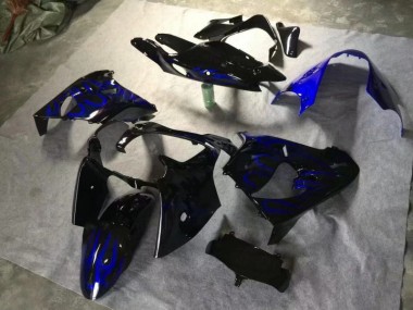 Best 2000-2001 Glossy Black Blue Flame Kawasaki ZX9R Moto Fairings Canada