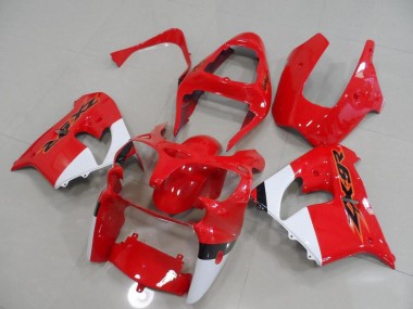 Best 2000-2001 Red and White Kawasaki ZX9R Motorcycle Fairing Canada