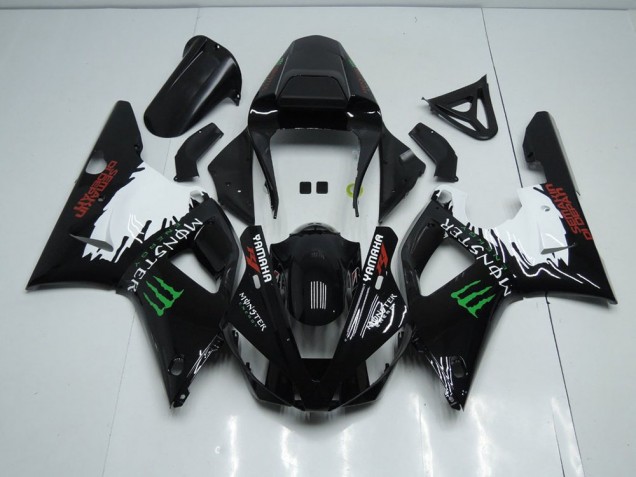 Best 2000-2001 Black White Monster Yamaha YZF R1 Bike Fairing Canada