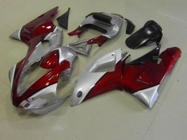 Best 2000-2001 Red and Silver Yamaha YZF R1 Replacement Motorcycle Fairings Canada