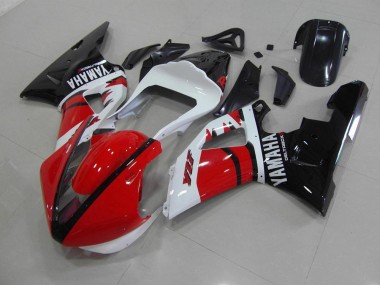 Best 2000-2001 Yamaha YZF R1 Motorcycle Fairings MF3869 - Red Black White Race Version Canada