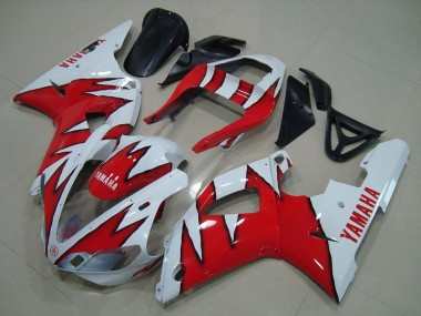 Best 2000-2001 White Red Flame Yamaha YZF R1 Motorcylce Fairings Canada