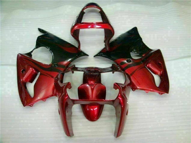 Best 2000-2002 Red Black Kawasaki ZX6R Bike Fairing Kit Canada Best 2000-2002 Red Black Kawasaki ZX6R Bike Fairing Kit Canada