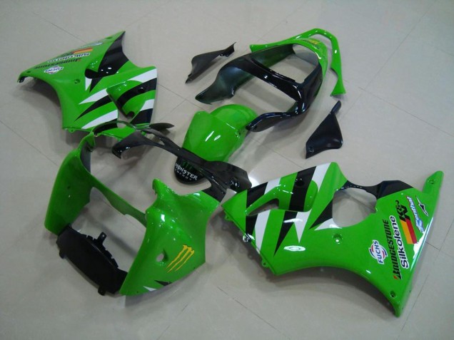 Best 2000-2002 Green Black Kawasaki ZX6R Motor Fairings Canada Best 2000-2002 Green Black Kawasaki ZX6R Motor Fairings Canada