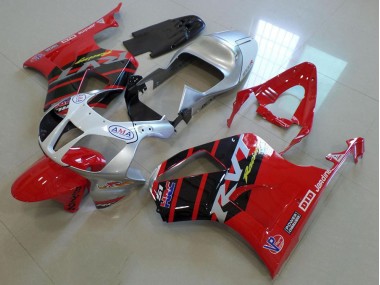 Best 2000-2006 Red Silver Honda VTR1000 Motorbike Fairing Canada