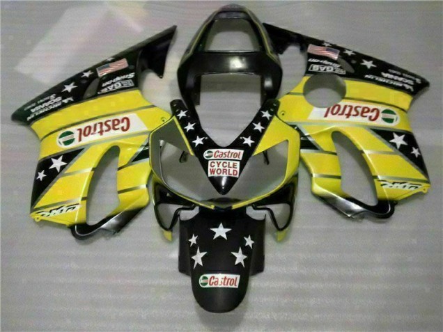 Best 2001-2003 Yellow Black Castrol Cycle World Honda CBR600 F4i Motorcycle Bodywork Canada Best 2001-2003 Yellow Black Castrol Cycle World Honda CBR600 F4i Motorcycle Bodywork Canada