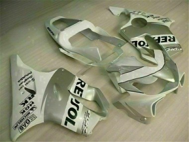 Best 2001-2003 White Silver Honda CBR600 F4i Motorbike Fairing Kits Canada