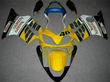 Best 2001-2003 Yellow White Honda CBR600 F4i Moto Fairings Canada