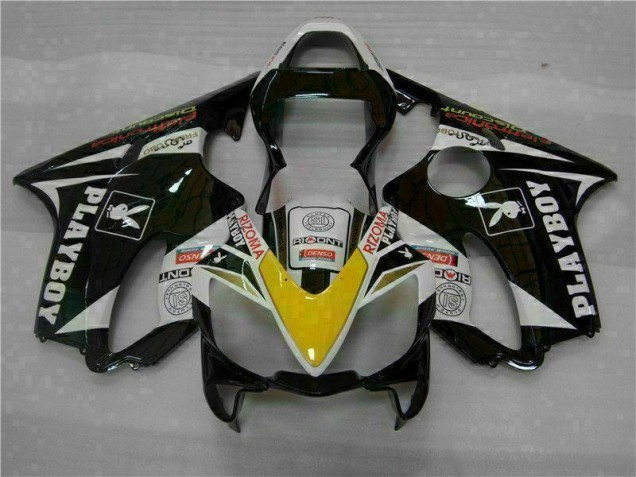 Best 2001-2003 Yellow Silver Black Playboy Honda CBR600 F4i Motorcycle Fairing Kit Canada Best 2001-2003 Yellow Silver Black Playboy Honda CBR600 F4i Motorcycle Fairing Kit Canada