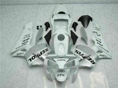 Best 2003-2004 White Silver Repsol Honda CBR600RR Replacement Fairings Canada