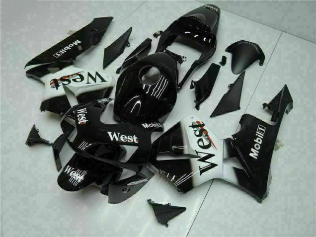 Best 2003-2004 Black West Honda CBR600RR Motorcycle Fairings Kit Canada Best 2003-2004 Black West Honda CBR600RR Motorcycle Fairings Kit Canada