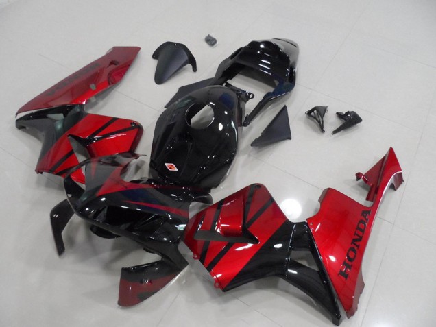Best 2003-2004 Black Candy Red Honda CBR600RR Motorcycle Fairing Canada