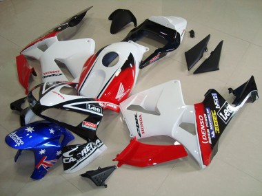 Best 2003-2004 White Black Red Lee Honda CBR600RR Motorcycle Fairing Kit Canada