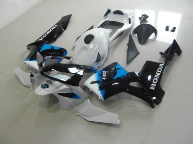 Best 2003-2004 White Black Blue Honda CBR600RR Motorcycle Fairings Kit Canada