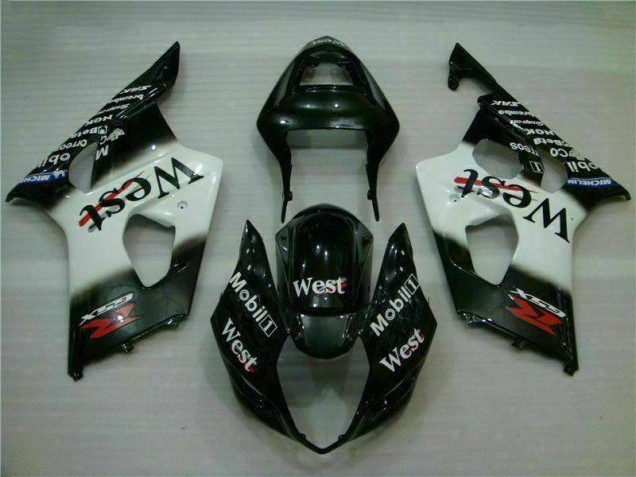 Best 2003-2004 White Black Suzuki GSXR 1000 Motorbike Fairing Canada Best 2003-2004 White Black Suzuki GSXR 1000 Motorbike Fairing Canada