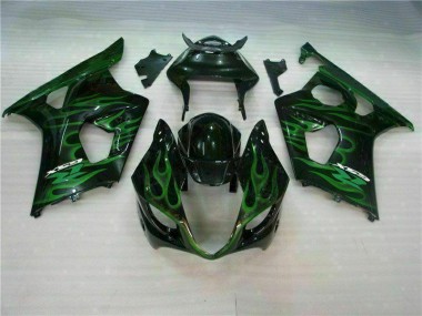 Best 2003-2004 Suzuki GSXR 1000 Motorcycle Fairings MF1777 - Green Black Canada