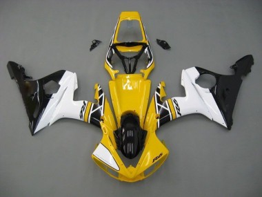Best 2003-2005 Yamaha YZF R6 Motorcycle Fairings MF2412 - Yellow White Black Canada