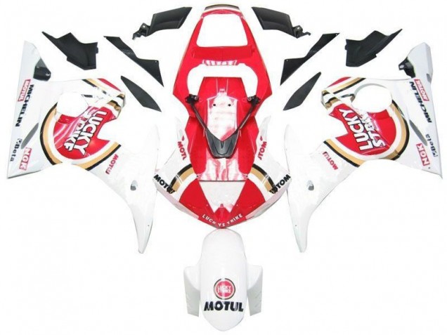 Best 2003-2005 White Red Lucky Strike Yamaha YZF R6 Replacement Fairings Canada
