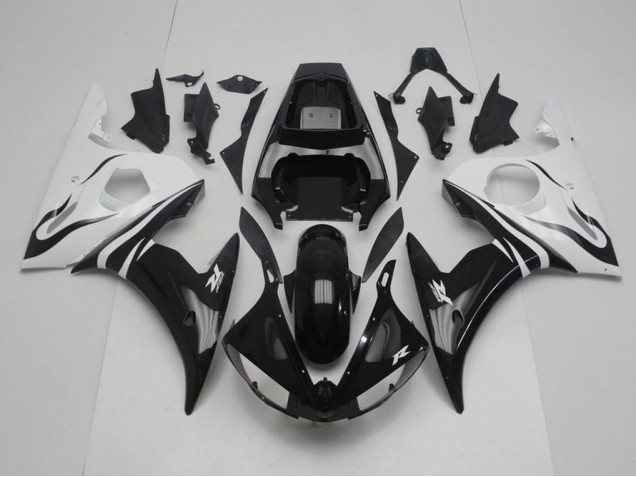 Best 2003-2005 Black and White Yamaha YZF R6 Motor Bike Fairings Canada