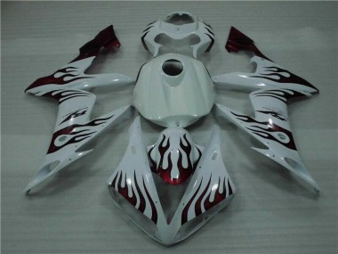 Best 2004-2006 White Red Flame Yamaha YZF R1 Motorcyle Fairings Canada