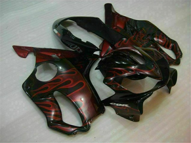 Best 2004-2007 Red Flame Honda CBR600 F4i Bike Fairings Canada