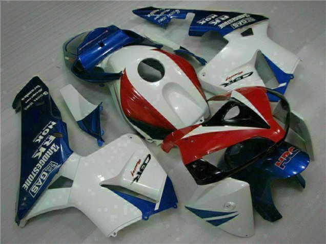 Best 2005-2006 White Blue Honda CBR600RR Moto Fairings Canada
