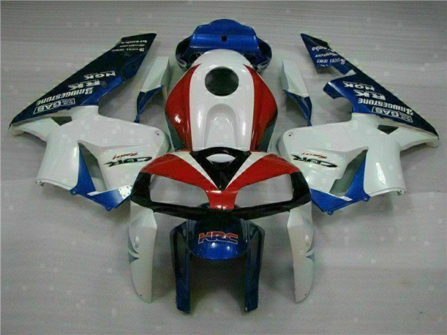 Best 2005-2006 White Blue Honda CBR600RR Moto Fairings Canada