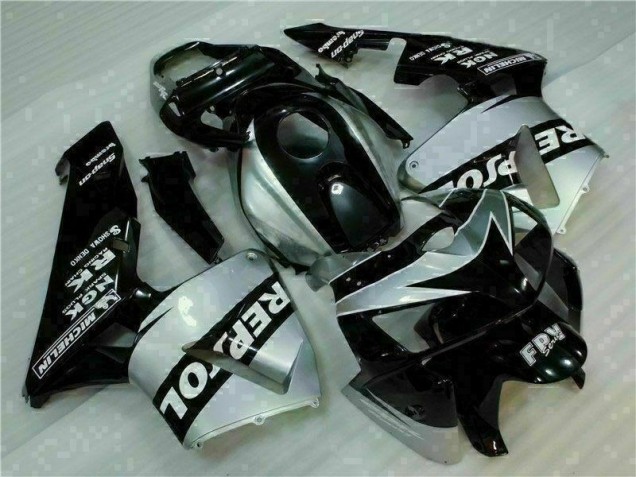 Best 2005-2006 Black Silver Repsol Honda CBR600RR Motorcycle Fairings Kit Canada