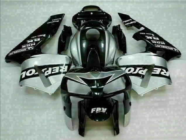 Best 2005-2006 Black Silver Repsol Honda CBR600RR Motorcycle Fairings Kit Canada