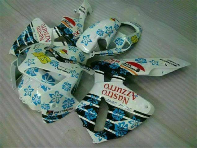 Best 2005-2006 White Blue Nastro Azzurro 46 Honda CBR600RR Motorcycle Fairing Canada