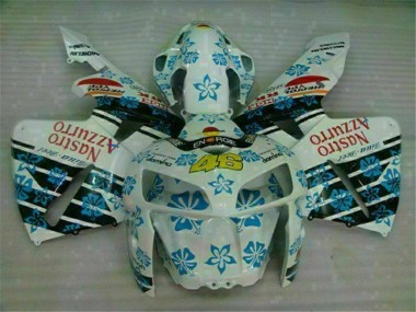 Best 2005-2006 White Blue Nastro Azzurro 46 Honda CBR600RR Motorcycle Fairing Canada