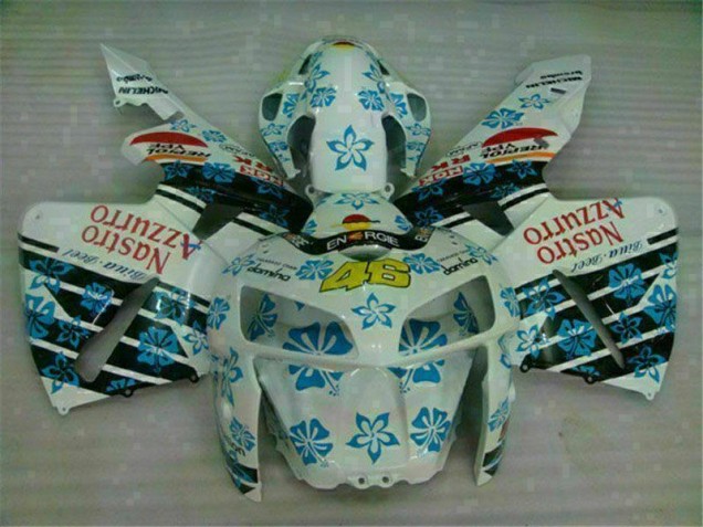 Best 2005-2006 White Blue Nastro Azzurro 46 Honda CBR600RR Motorcycle Fairing Canada