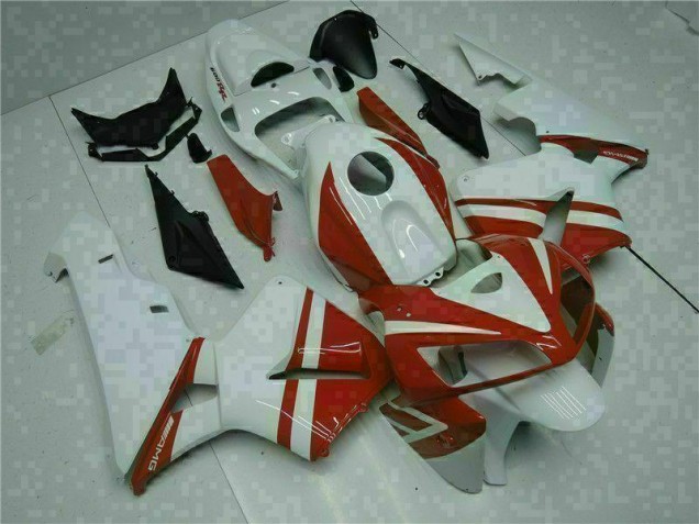 Best 2005-2006 White Red Honda CBR600RR Motorcycle Fairings Canada Best 2005-2006 White Red Honda CBR600RR Motorcycle Fairings Canada